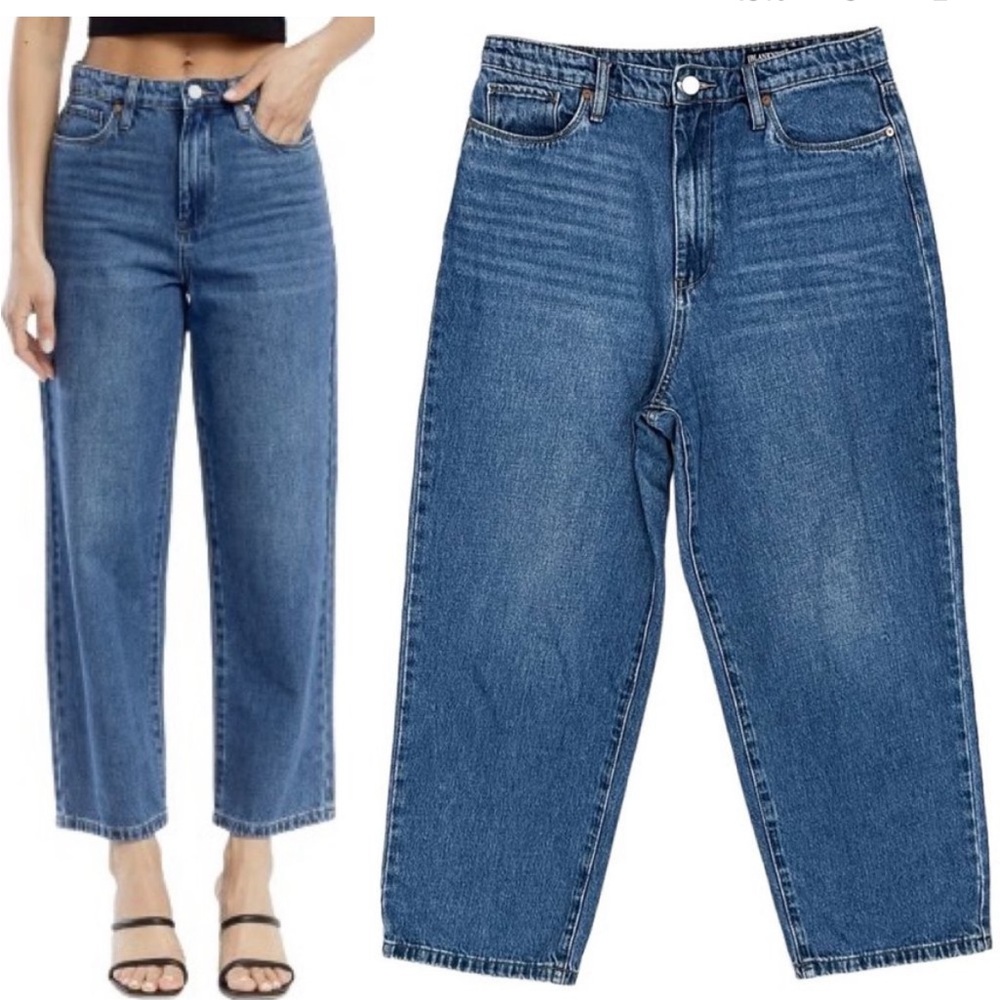 New blanknyc the Baxter ribcage straight leg medium wash no shadow denim 31